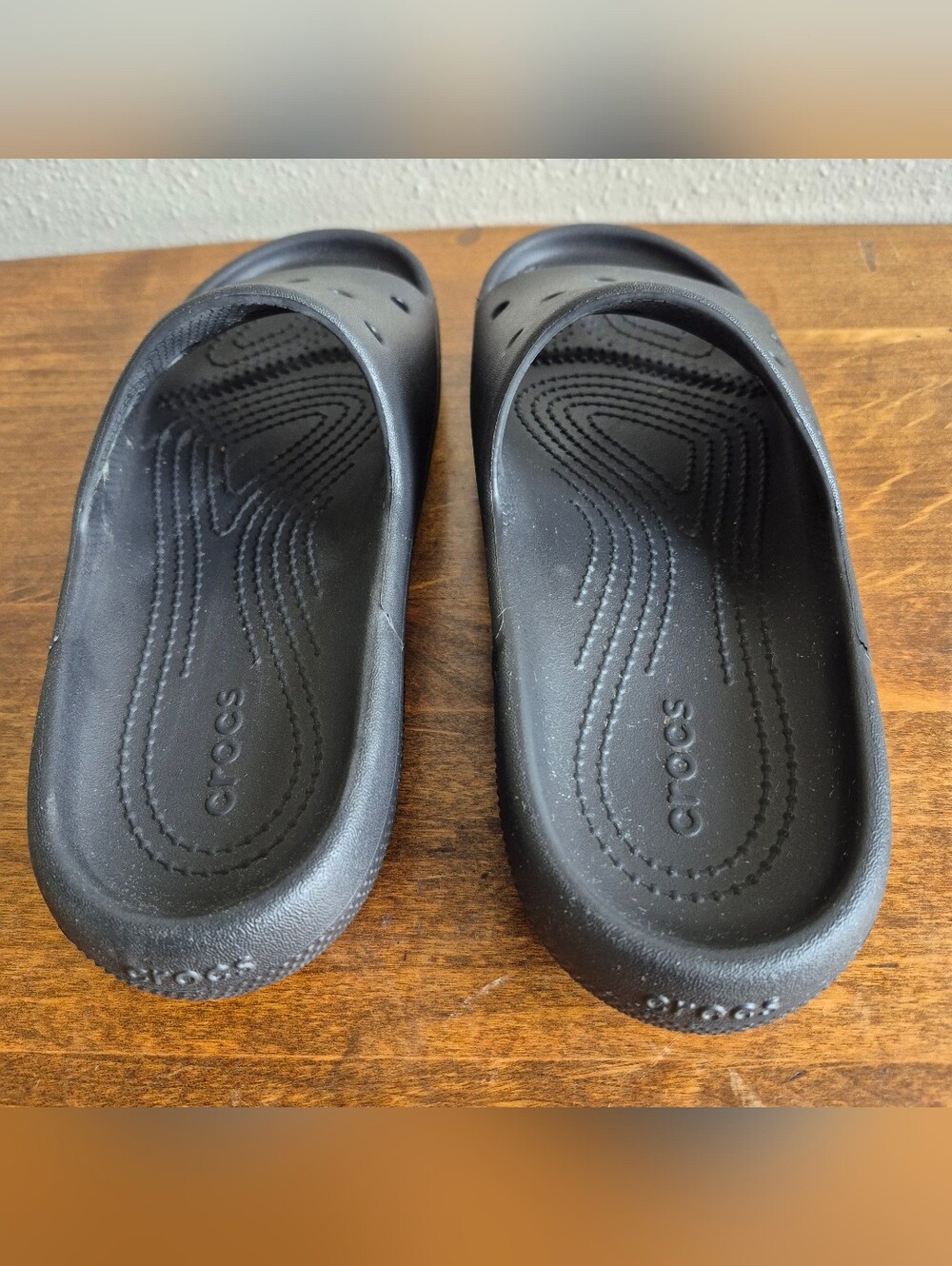 Crocs Classic Slide Sandals - Black M6 W8 - Picture 6 of 8